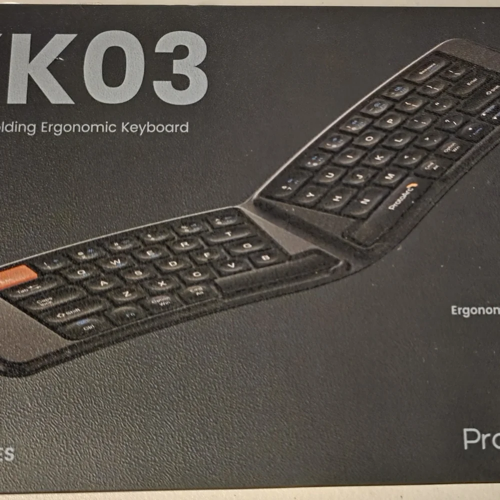 Foldable Black Bluetooth Keyboard